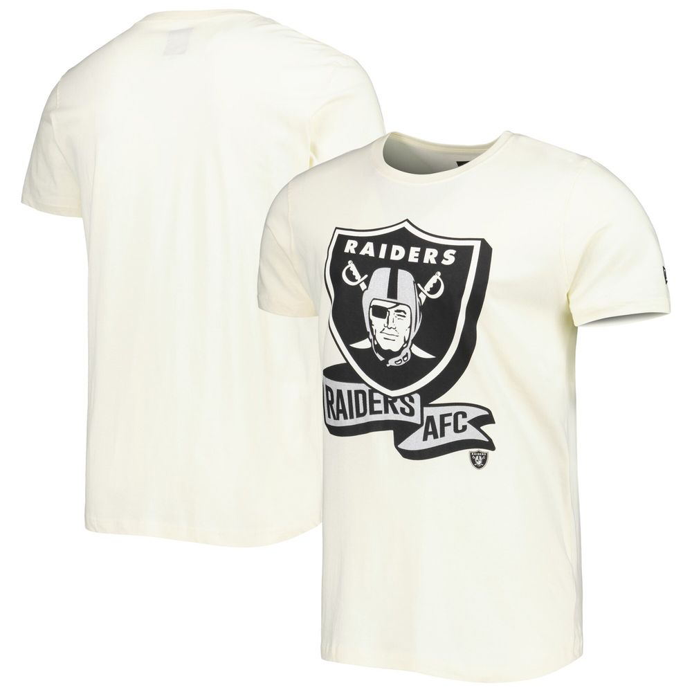 Men's New Era Cream Las Vegas Raiders Sideline Chrome T-Shirt