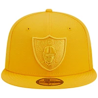 Men's New Era Gold Las Vegas Raiders Color Pack 59FIFTY Fitted Hat