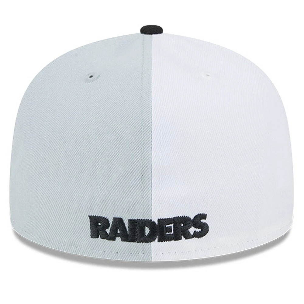 Men's New Era Gray/Black Las Vegas Raiders 2023 Sideline 59FIFTY Fitted Hat