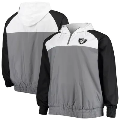 Men's Starter Midnight Green/Black Philadelphia Eagles Playoffs Color Block  Full-Zip Hoodie