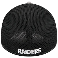 Casquette flexible 39THIRTY Pipe des Las Vegas Raiders New Era pour hommes, gris/noir