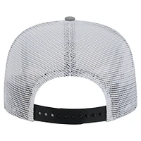 Casquette de golf à visière arrière grise/noire New Era pour homme Las Vegas Raiders