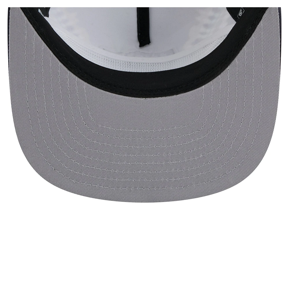 Casquette de golf à visière arrière grise/noire New Era pour homme Las Vegas Raiders