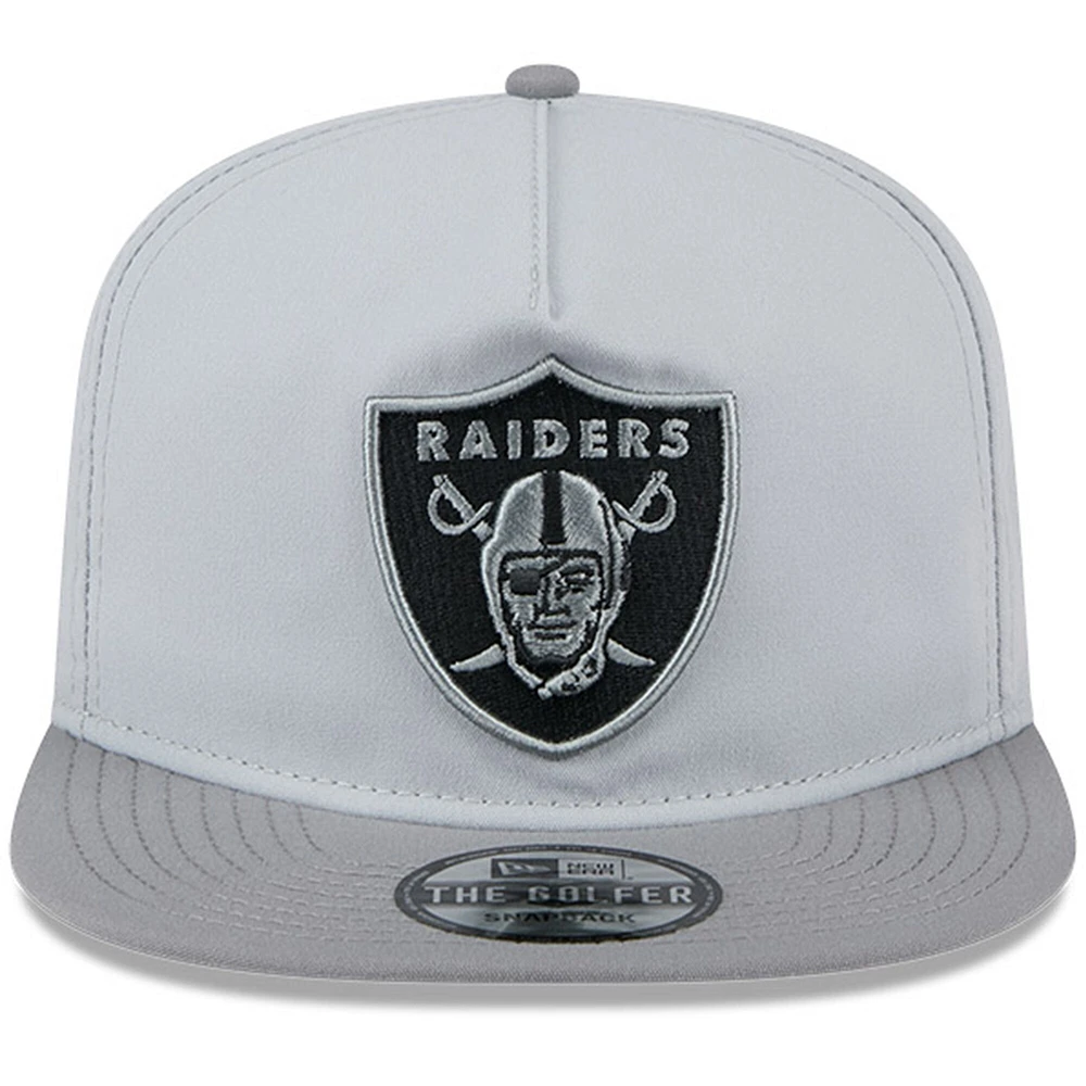 Casquette snapback de golfeur New Era Las Vegas Raiders 2024 NFL Training Camp gris New Era pour homme