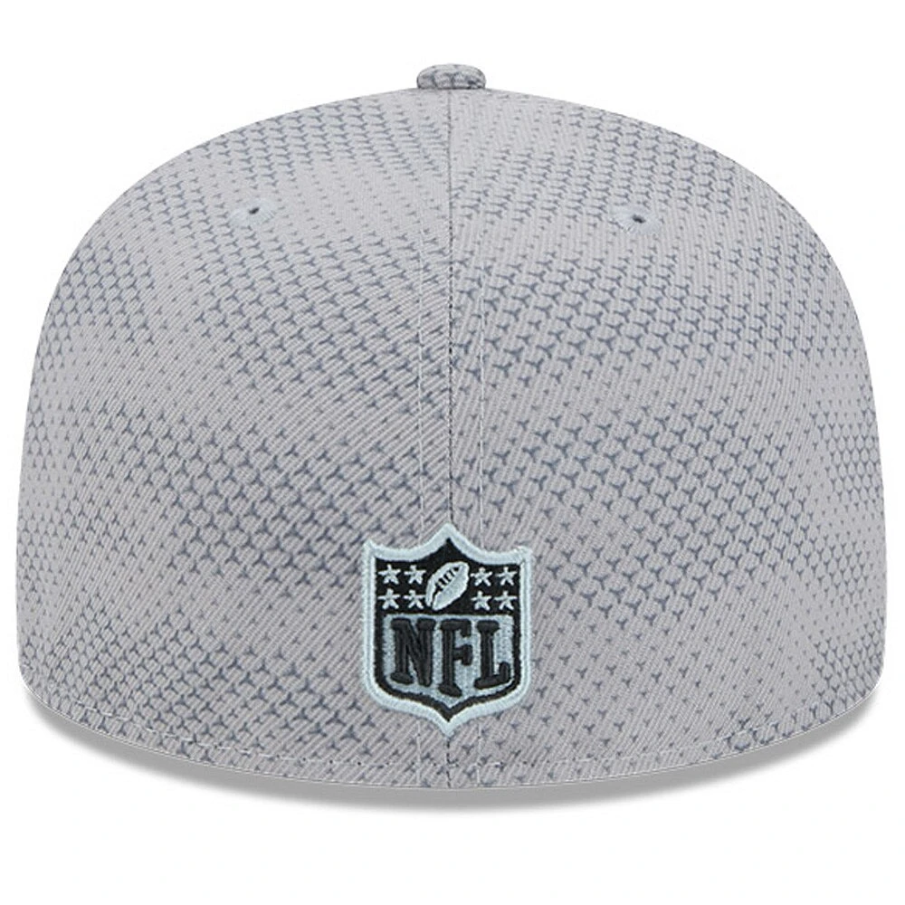 Casquette ajustée 59FIFTY Las Vegas Raiders 2024 Sideline New Era pour homme, grise