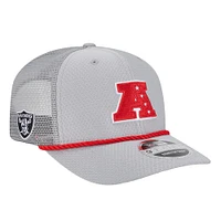 Casquette extensible à boutons-pression New Era grise Las Vegas Raiders 2025 Pro Bowl 9SEVENTY pour homme