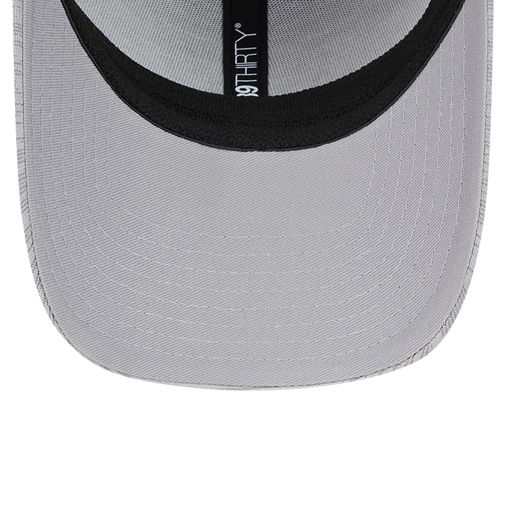 Men's New Era Gray Las Vegas Raiders  Active Tech 39THIRTY Flex Hat