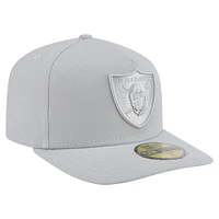 Men's New Era Gray Las Vegas Raiders Color Pack A-Frame 59FIFTY Fitted Hat