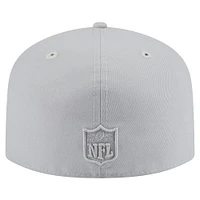 Men's New Era Gray Las Vegas Raiders Color Pack A-Frame 59FIFTY Fitted Hat