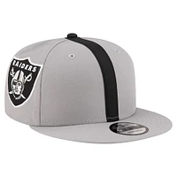 Men's New Era Gray Las Vegas Raiders  Helmet 9FIFTY Snapback Hat