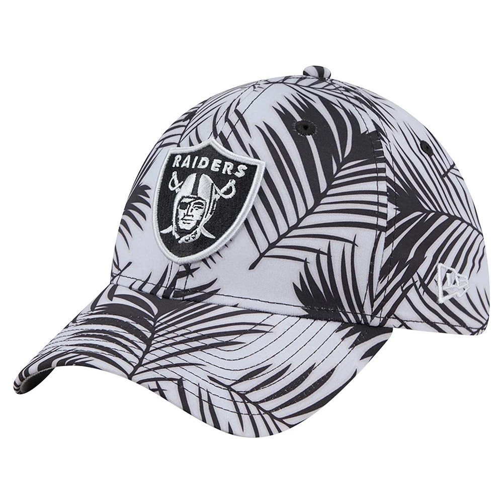 Men's New Era Gray Las Vegas Raiders Palms 39THIRTY Flex Hat