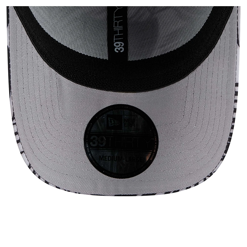 Men's New Era Gray Las Vegas Raiders Palms 39THIRTY Flex Hat