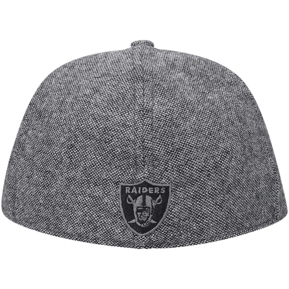 Men's New Era Gray Las Vegas Raiders Peaky Duckbill Fitted Hat