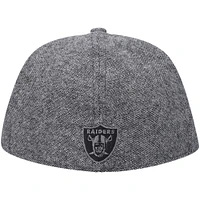 Men's New Era Gray Las Vegas Raiders Peaky Duckbill Fitted Hat