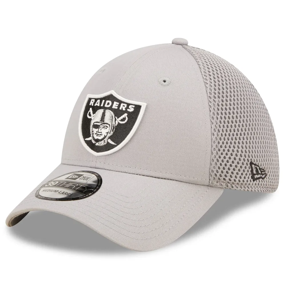 Las Vegas Raiders New Era Team Neo 39THIRTY Flex Hat - Gray