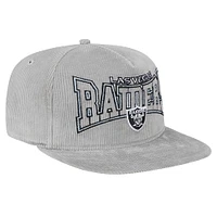 Men's New Era Gray Las Vegas Raiders Throwback Corded Golfer Snapback Hat