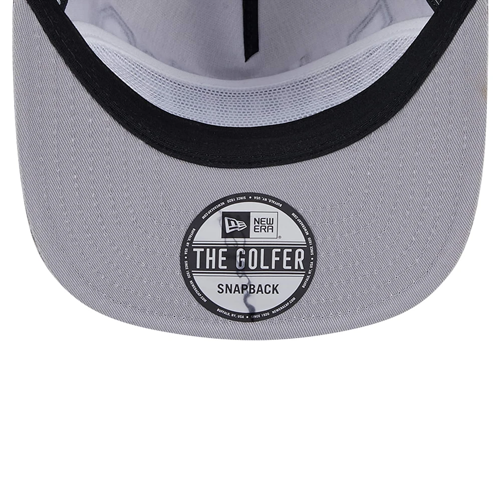 Casquette de golf snapback à cordon de serrage gris Las Vegas Raiders de New Era pour homme