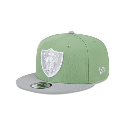 Men's New Era Green/Gray Las Vegas Raiders Two-Tone Color Pack 9FIFTY Snapback Hat