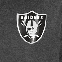 T-shirt New Era pour homme, noir chiné, Las Vegas Raiders 2024 NFL Training Camp