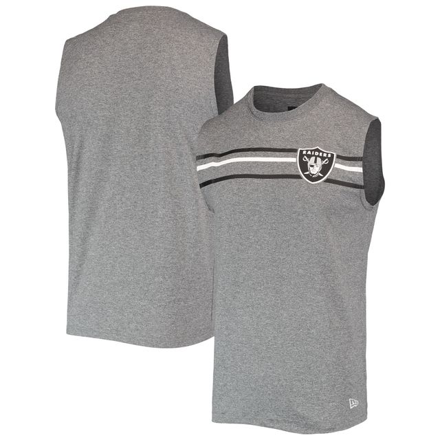 Débardeur sans manches brossé gris chiné Las Vegas Raiders New Era pour homme