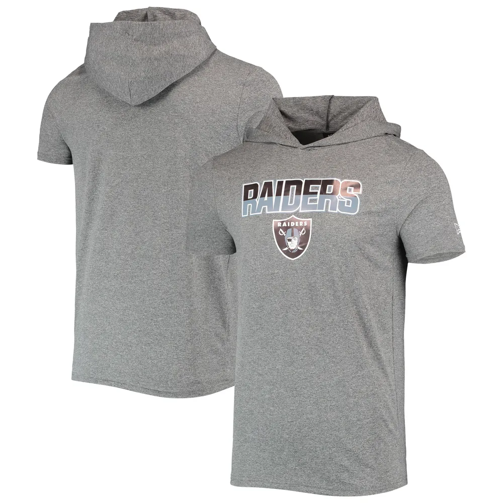 Lids Las Vegas Raiders New Era Team Brushed Hoodie T-Shirt - Heathered Gray