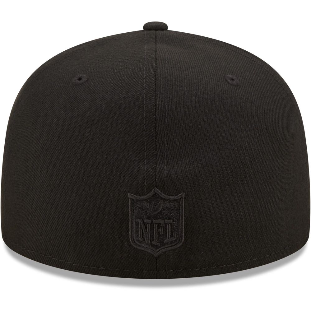 Men's New Era Las Vegas Raiders Black on Alternate Logo 59FIFTY Fitted Hat