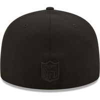 Men's New Era Las Vegas Raiders Black on Alternate Logo 59FIFTY Fitted Hat