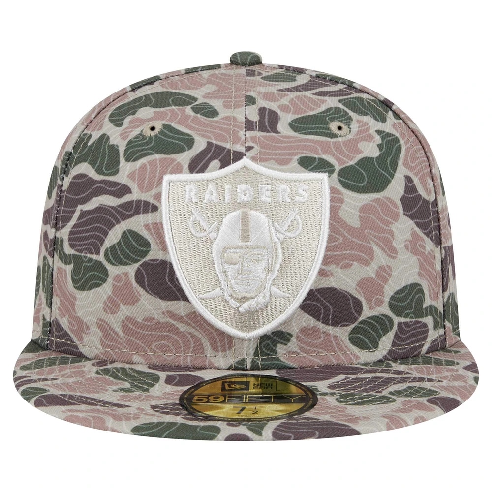 Casquette ajustée 59FIFTY Geo Camo des Las Vegas Raiders de New Era pour homme