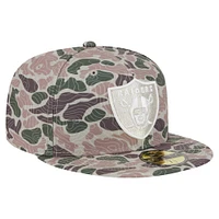 Casquette ajustée 59FIFTY Geo Camo des Las Vegas Raiders de New Era pour homme