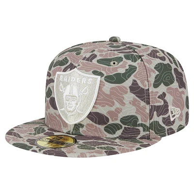 Casquette ajustée 59FIFTY Geo Camo des Las Vegas Raiders de New Era pour homme