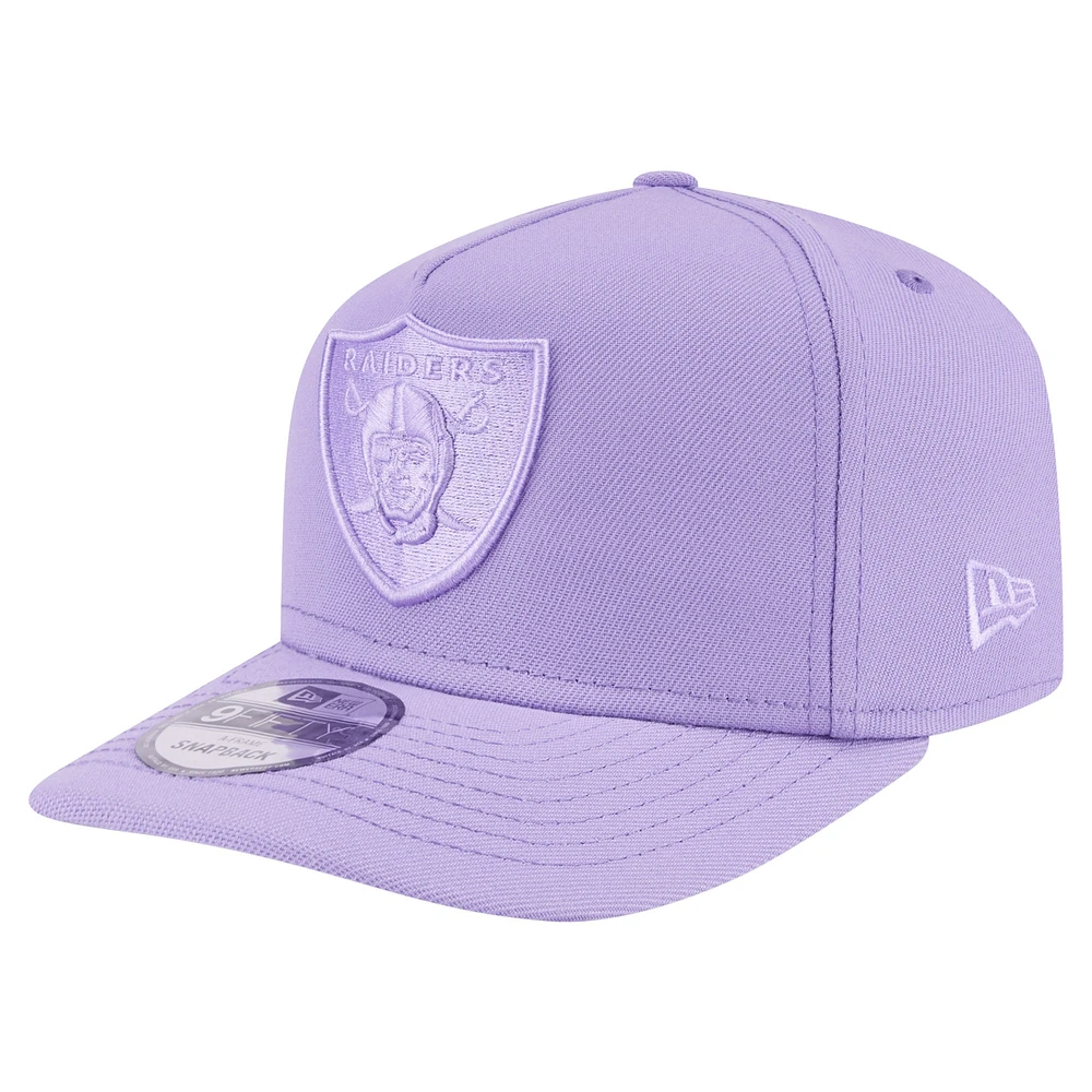 Casquette Snapback 9FIFTY Las Vegas Raiders pour homme New Era violet clair
