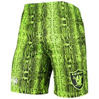 Men's New Era Neon Green Las Vegas Raiders Summer Pop Shorts