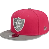 Men's New Era Pink/Gray Las Vegas Raiders 2-Tone Color Pack 9FIFTY Snapback Hat