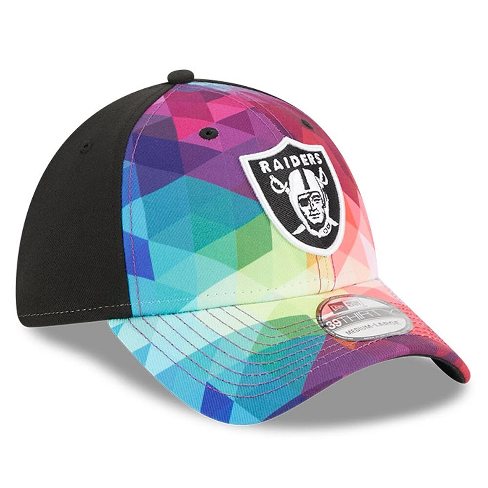 Casquette flexible New Era Las Vegas Raiders 2023 NFL Crucial Catch 39THIRTY rose pour homme