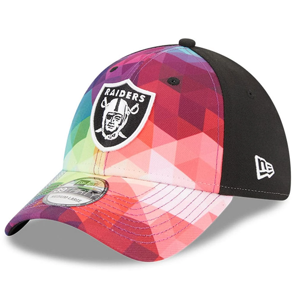 Men's New Era Pink Las Vegas Raiders 2023 NFL Crucial Catch 39THIRTY Flex Hat