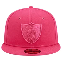 Men's New Era Pink Las Vegas Raiders Color Pack 59FIFTY Fitted Hat