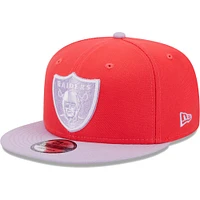 Men's New Era Red/Lavender Las Vegas Raiders Two-Tone Color Pack 9FIFTY Snapback Hat