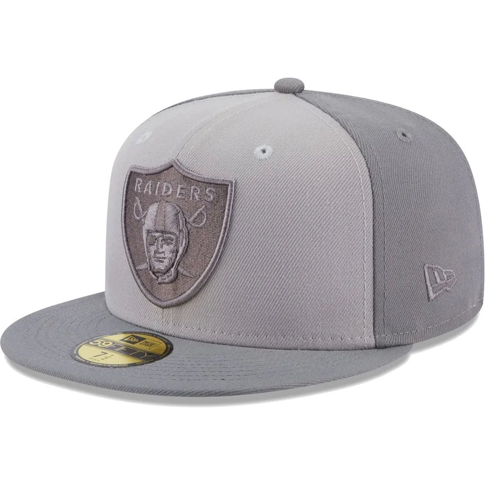 Las Vegas Raiders New Era Color Dim 59FIFTY Fitted Hat - Graphite