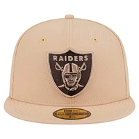 Men's New Era Tan Las Vegas Raiders Candied Pecan 59FIFTY Fitted Hat