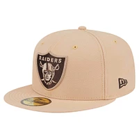 Men's New Era Tan Las Vegas Raiders Candied Pecan 59FIFTY Fitted Hat