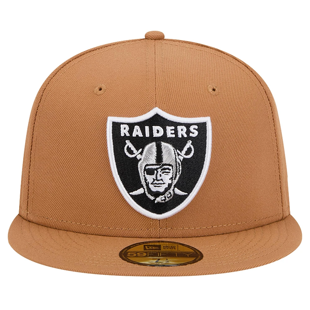 Casquette ajustée 59FIFTY New Era Las Vegas Raiders Color Pack pour hommes avec patch latéral