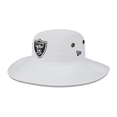 Chapeau bob panama New Era Las Vegas Raiders 2023 NFL Training Camp blanc pour homme