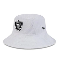 Men's New Era White Las Vegas Raiders 2024 NFL Training Camp Stretch Bucket Hat