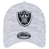 Casquette New Era blanche Las Vegas Raiders Gameday Graded 39THIRTY Flex pour homme