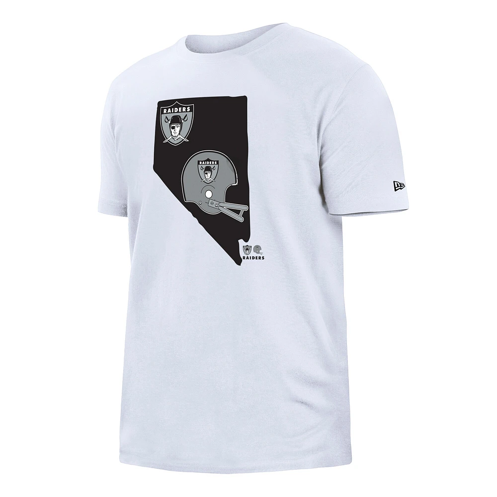 T-shirt blanc New Era Las Vegas Raiders Gameday State pour homme