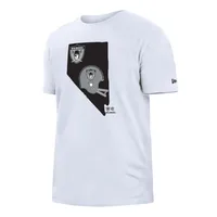 Men's New Era Cream Las Vegas Raiders Sideline Chrome T-Shirt