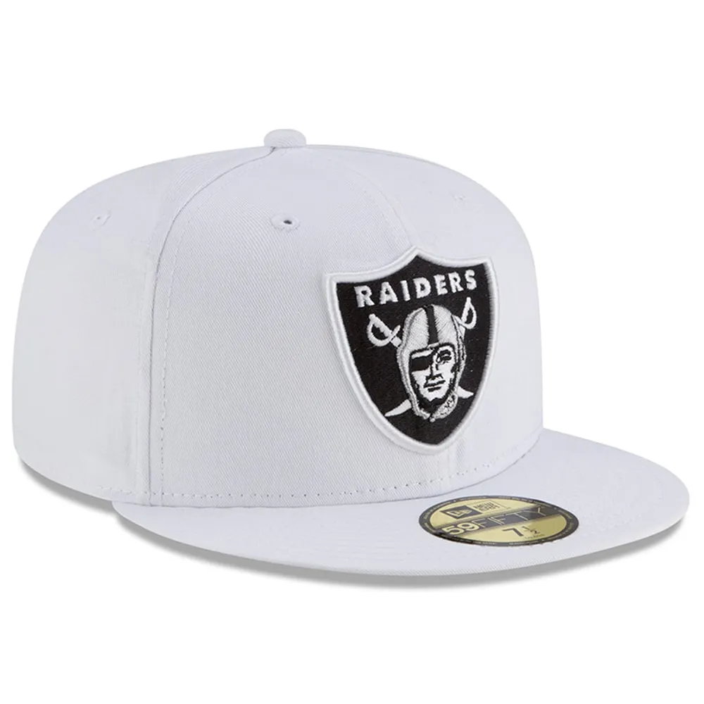 Men's New Era White Las Vegas Raiders Omaha 59FIFTY Fitted Hat