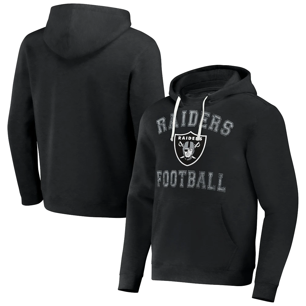 Sweat à capuche noir pour homme de la collection NFL x Darius Rucker Fanatics, motif entraîneur des Las Vegas Raiders