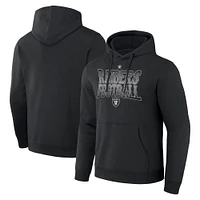 Men's NFL x Darius Rucker Collection by Fanatics  Black Las Vegas Raiders Rock N' Football Pullover Hoodie