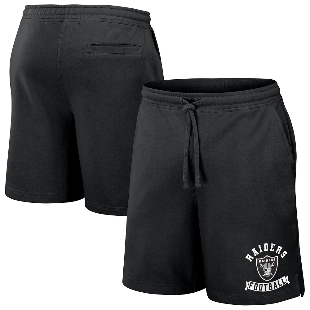 Short délavé noir Las Vegas Raiders de la collection NFL x Darius Rucker pour homme par Fanatics